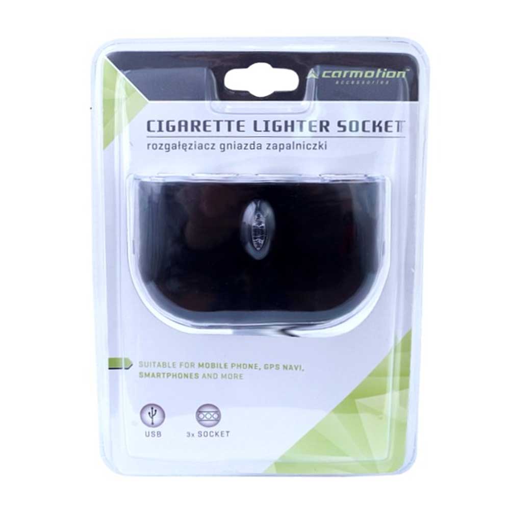 3 csatlakozós szivargyújtó elosztó 12/24V USB 1000 mA-vel