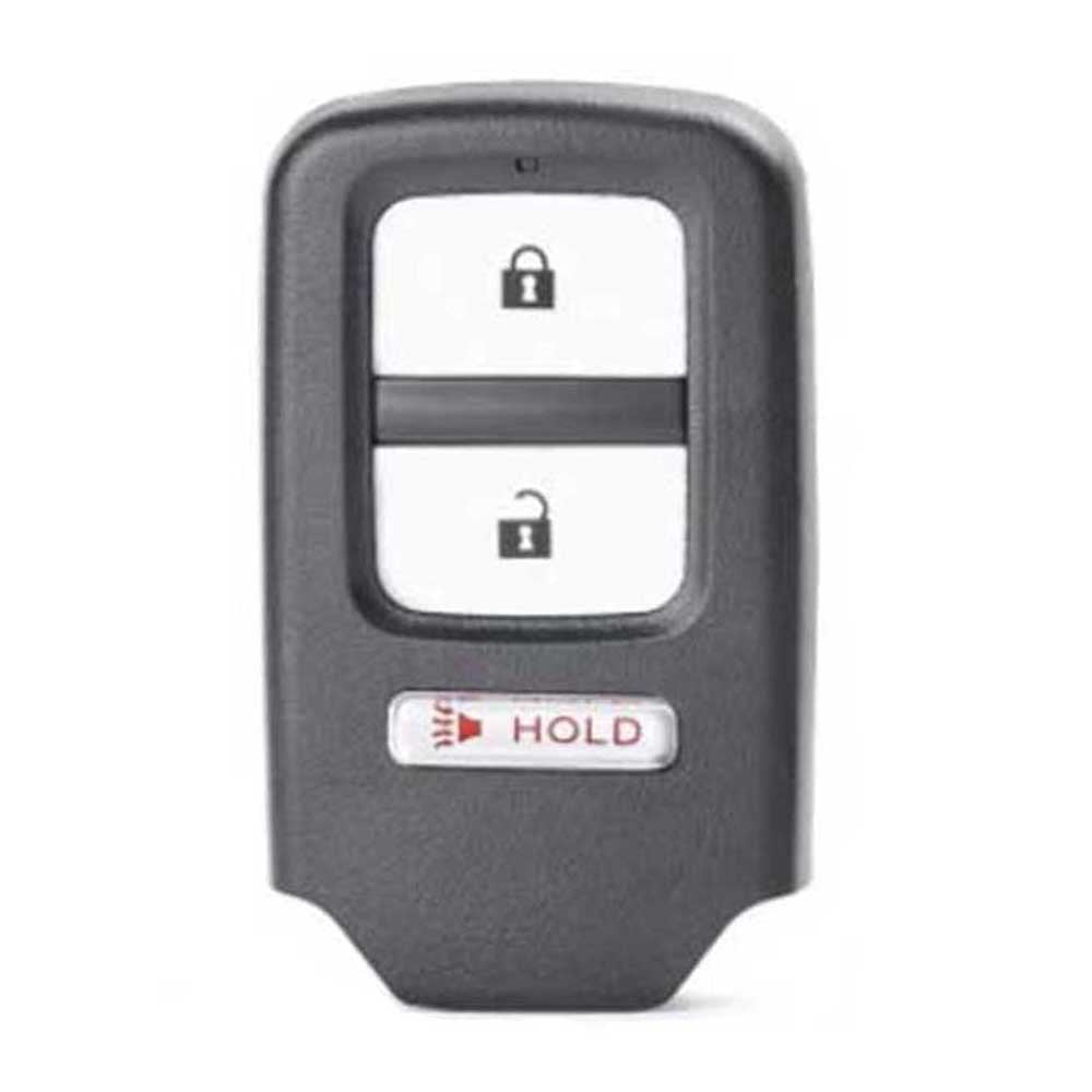 Fekete színű, 3 gombos Honda távirányítós kulcs, kulcsház.