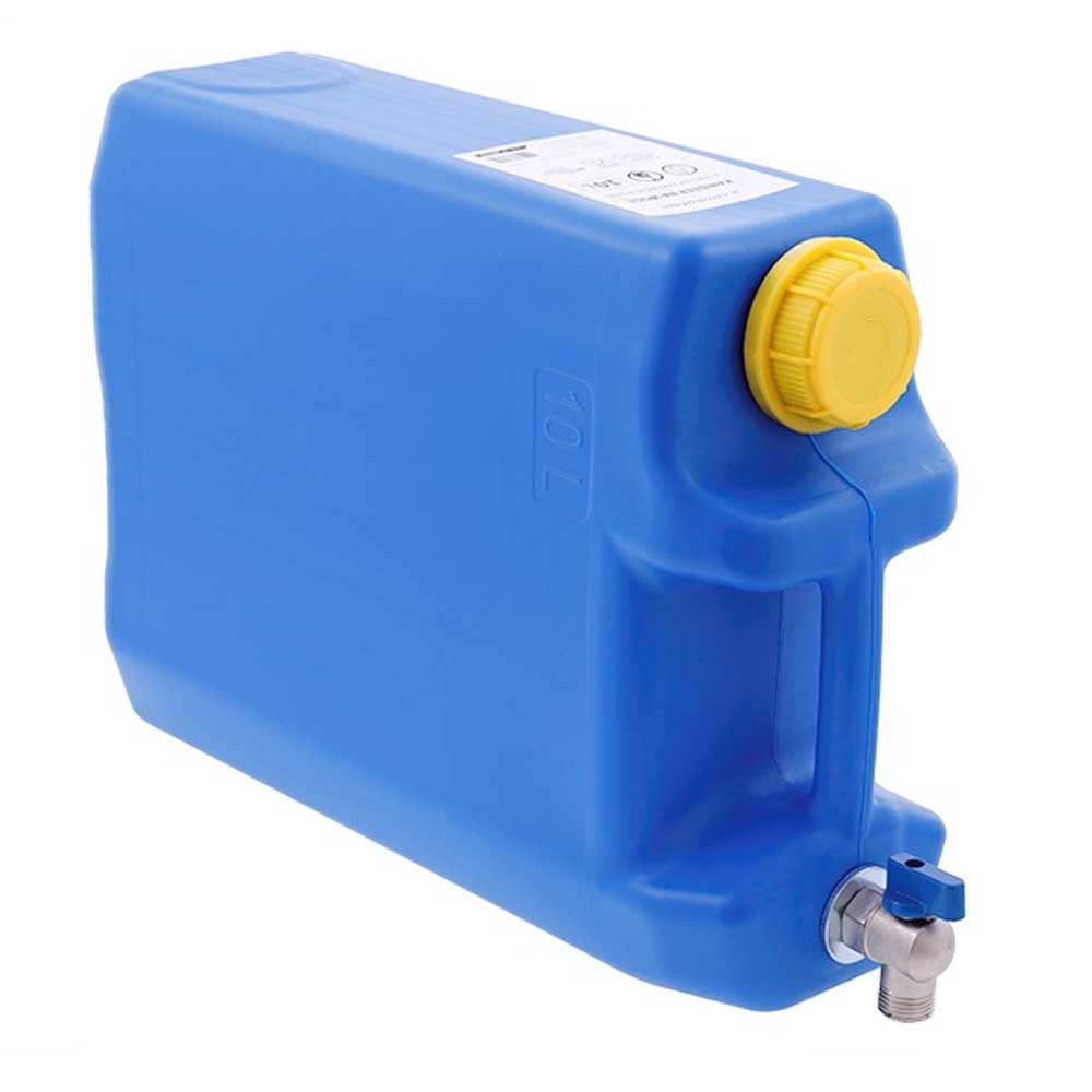 10 literes víztartály felső fém csappal – kék