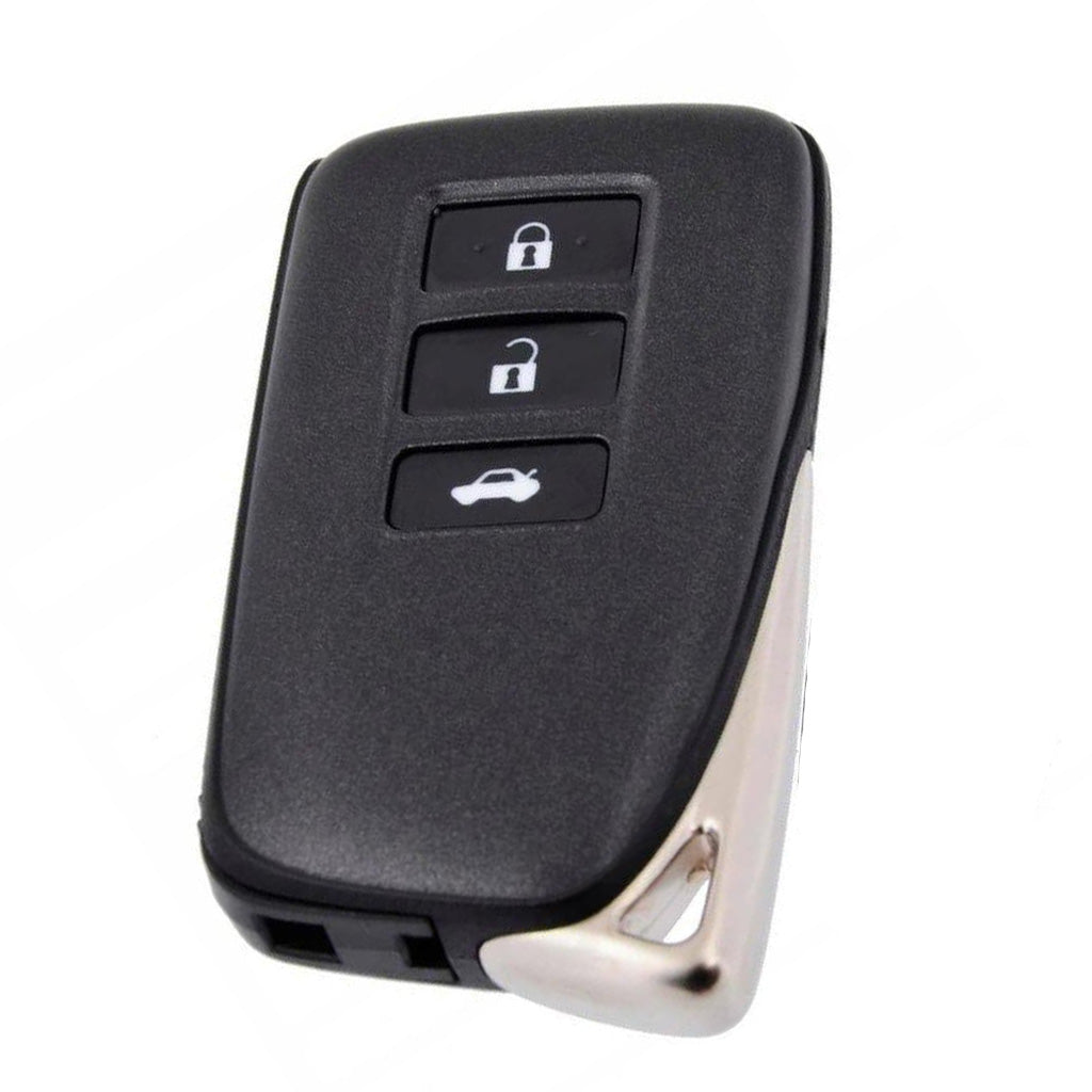 Fekete színű, 3 gombos Lexus kulcs, kulcsház.