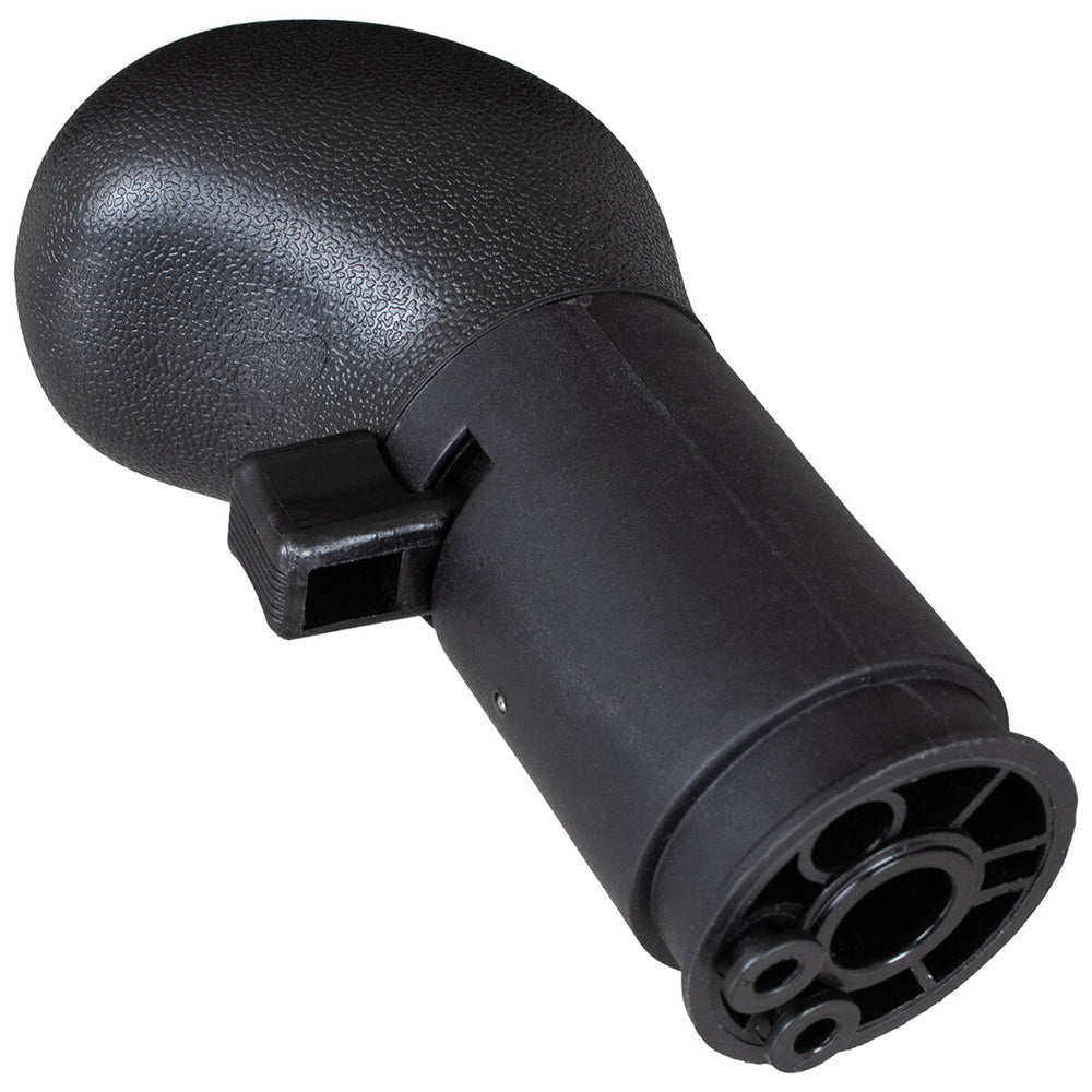 Fekete színű, 8 sebességes Man váltógomb