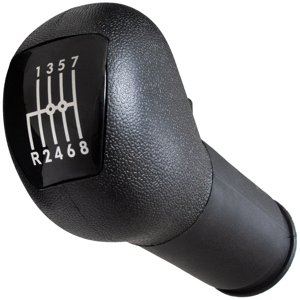 Fekete színű, 8 sebességes Man váltógomb