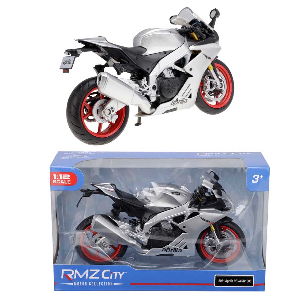 Motor modell – Aprilia RSV4 RR 2020 (1:12, ezüst)