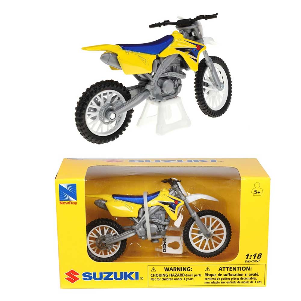 Motor modell – Suzuki RM-Z450 (1:18, sárga)