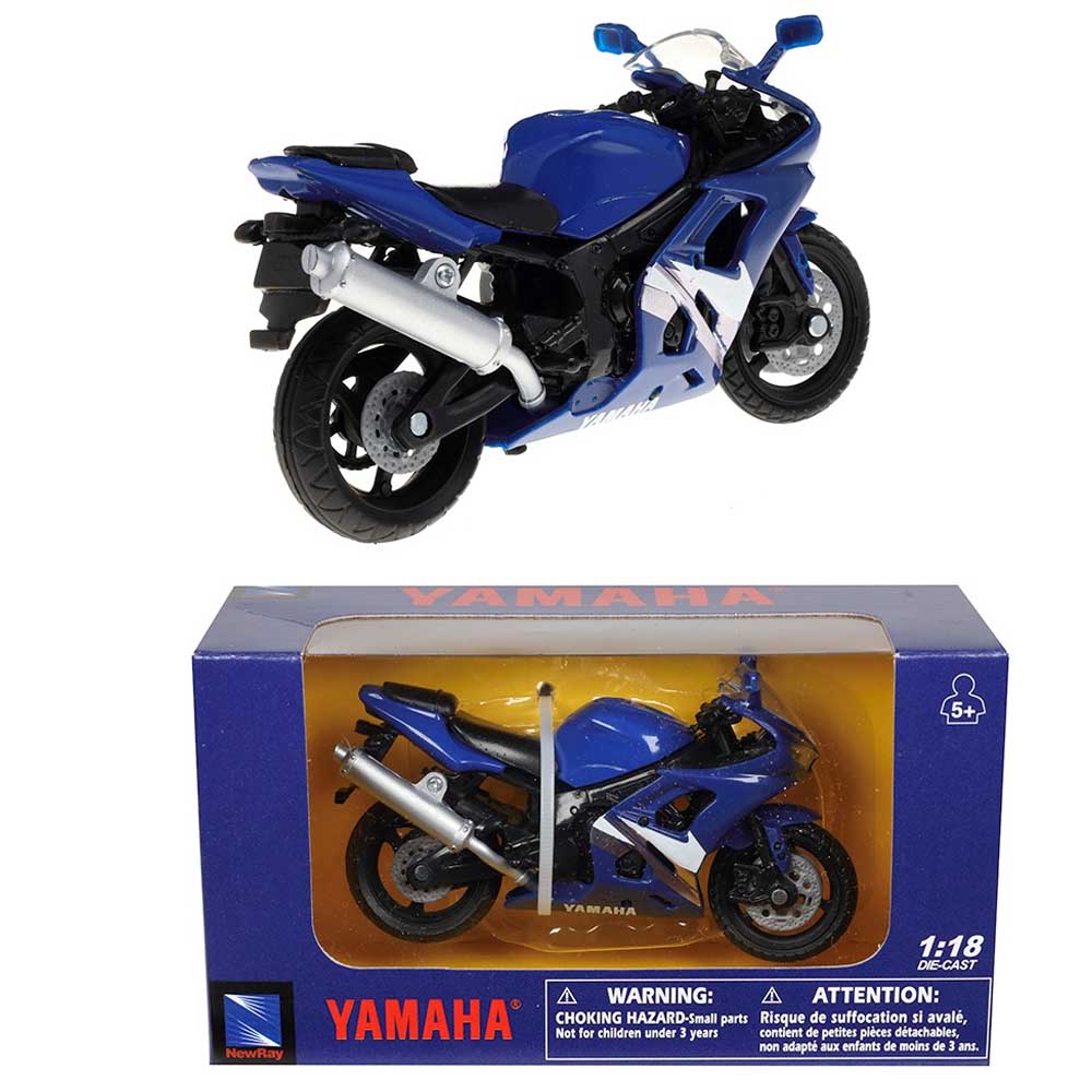 Motor modell – Yamaha YZF-R6 (1:18, kék)