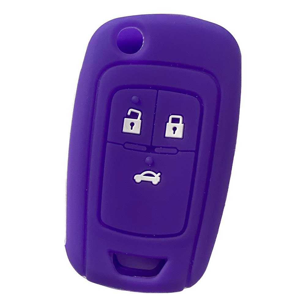 Opel kulcs szilikon tok 3 gombos, lila színben