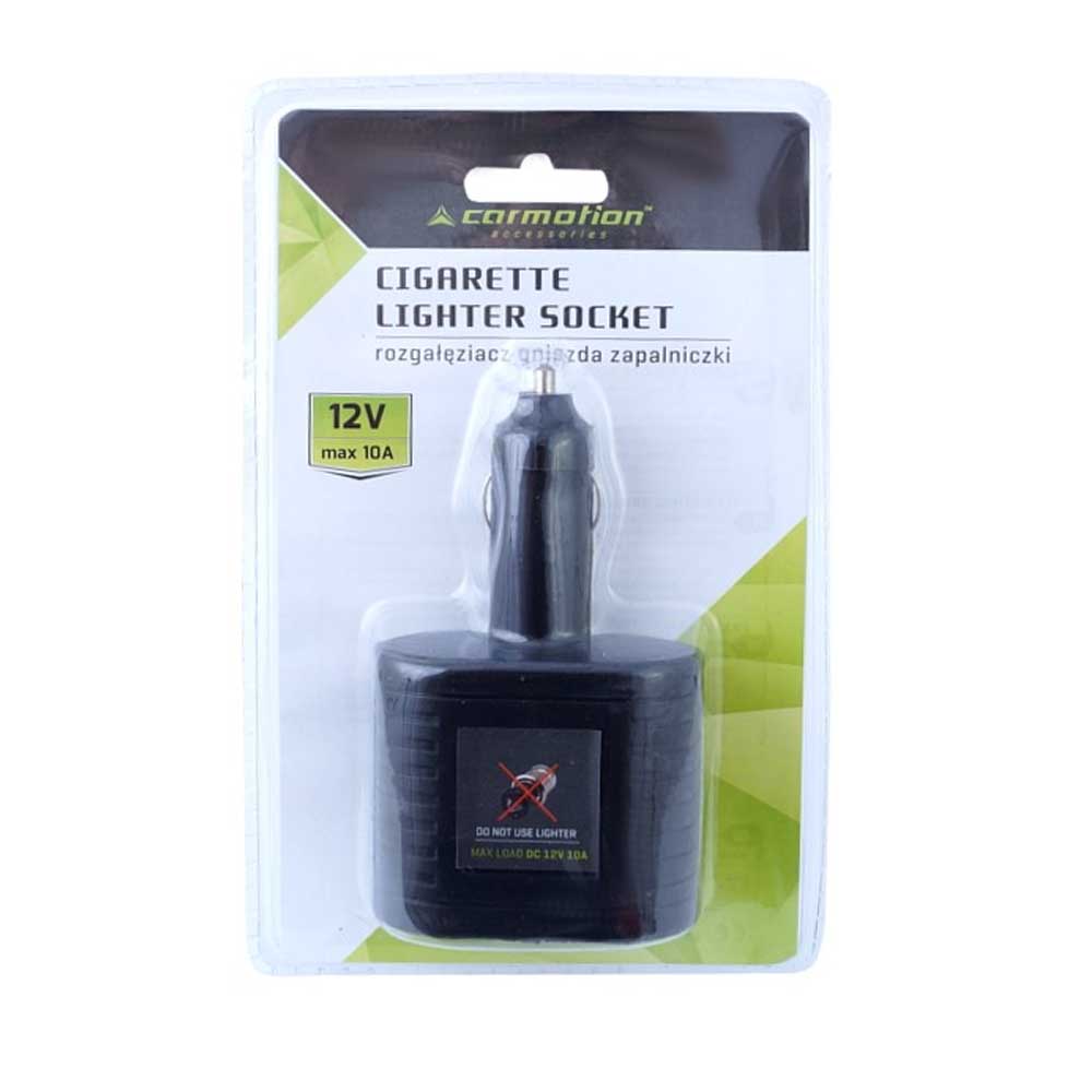 Dupla szivargyújtó elosztó (fekete, 12–24V)