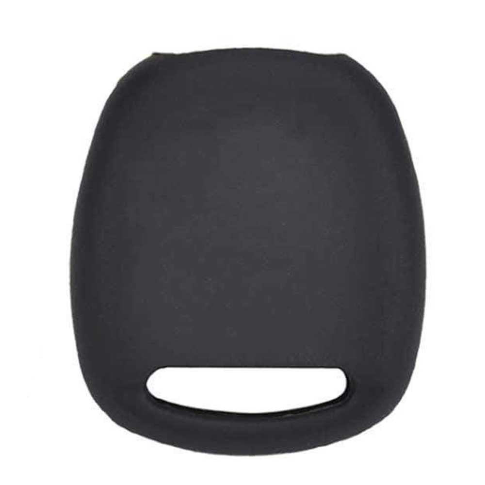 Fekete színű, 2 gombos Toyota kulcs szilikon tok hátulja.