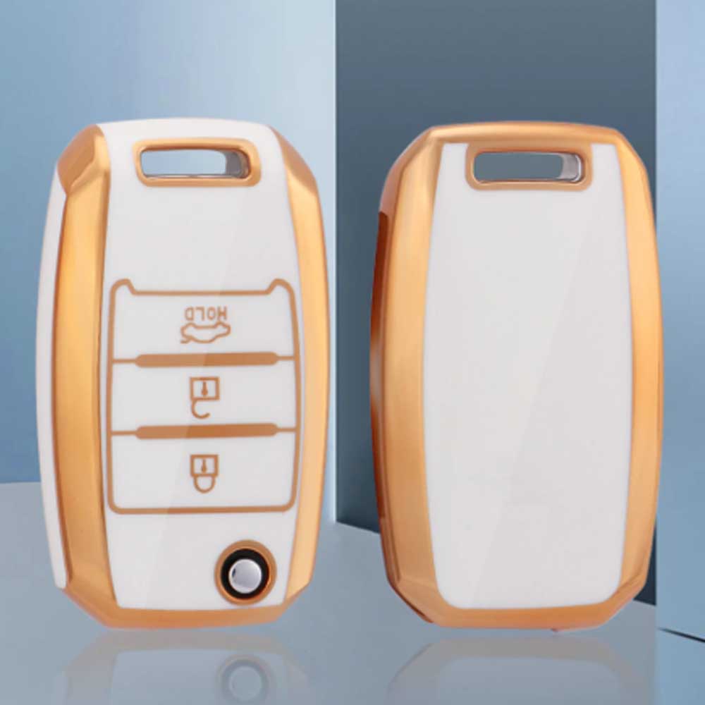 TPU futrola za Kia ključeve s 3 tipke - bijela