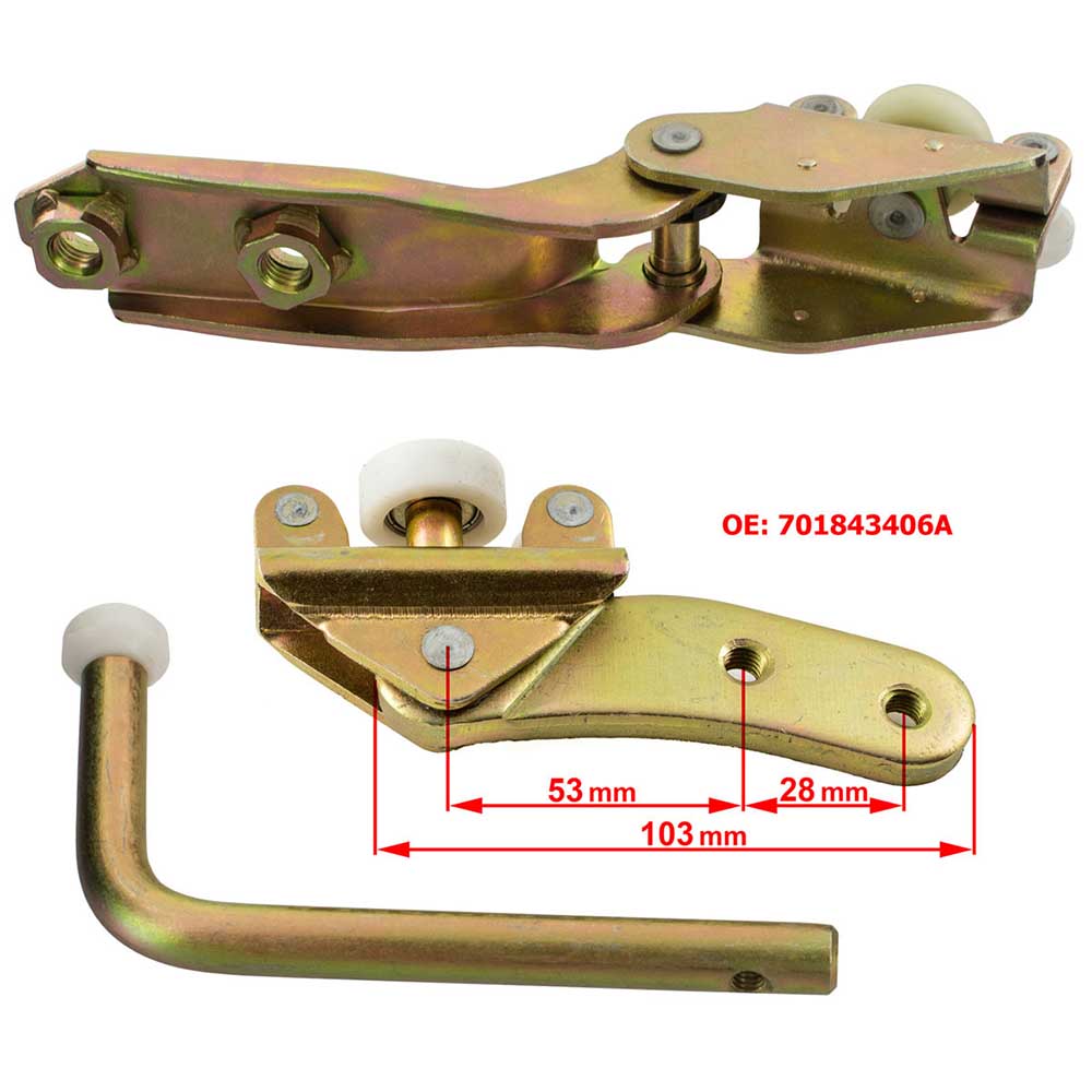 VW T4 jobb oldali tolóajtó görgőkészlet 1990-2004