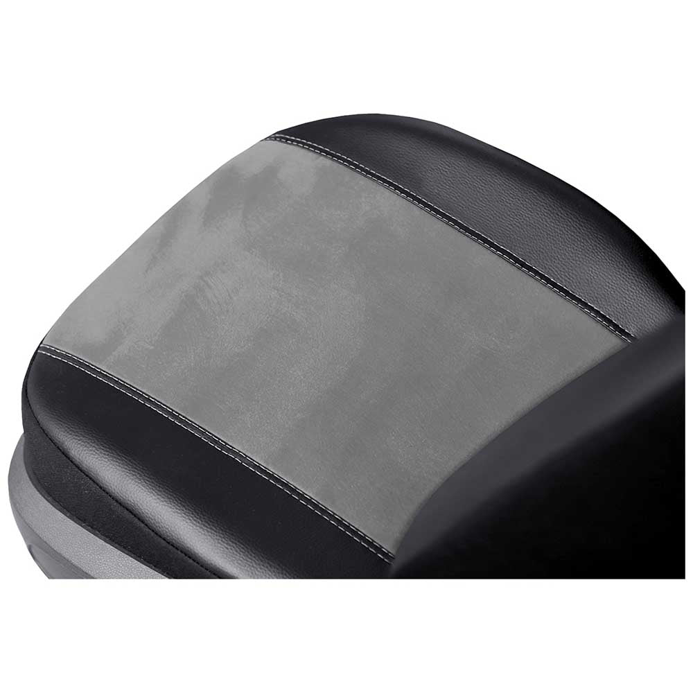 Exclusive Alkantara 1+1 Univerzális üléshuzat alcantara és ökológiai bőr anyagokból világos szürke színben