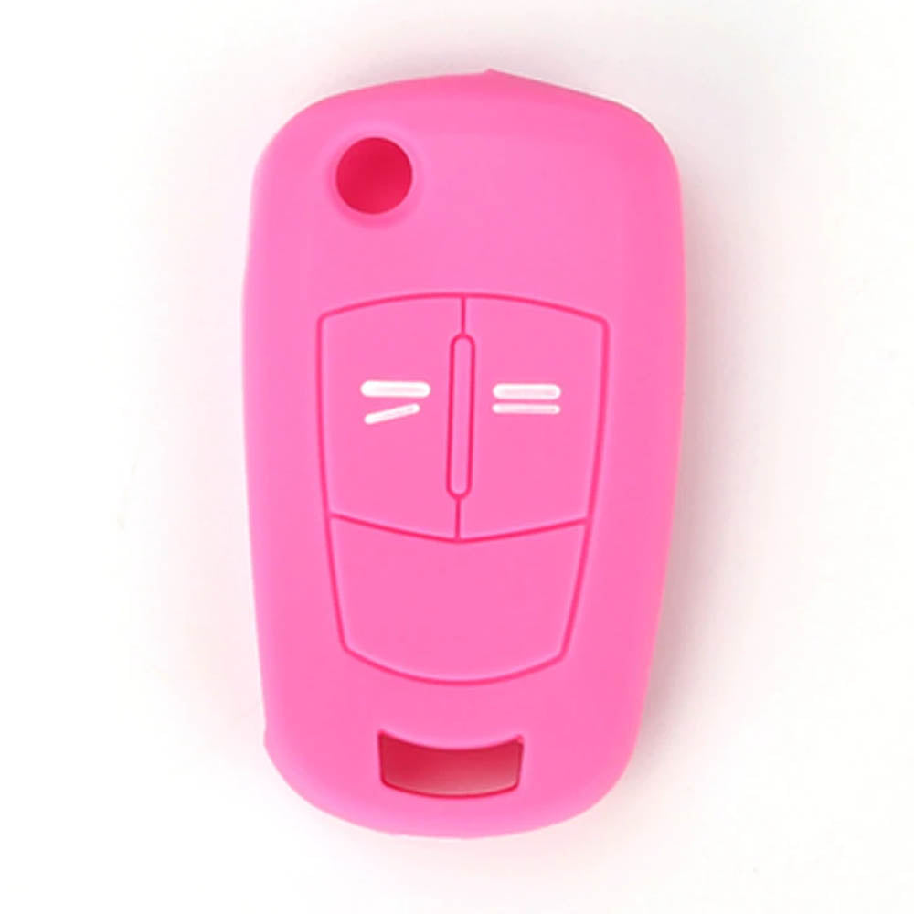 Opel bicskakulcs szilikon tok 2 gombos rózsaszín
