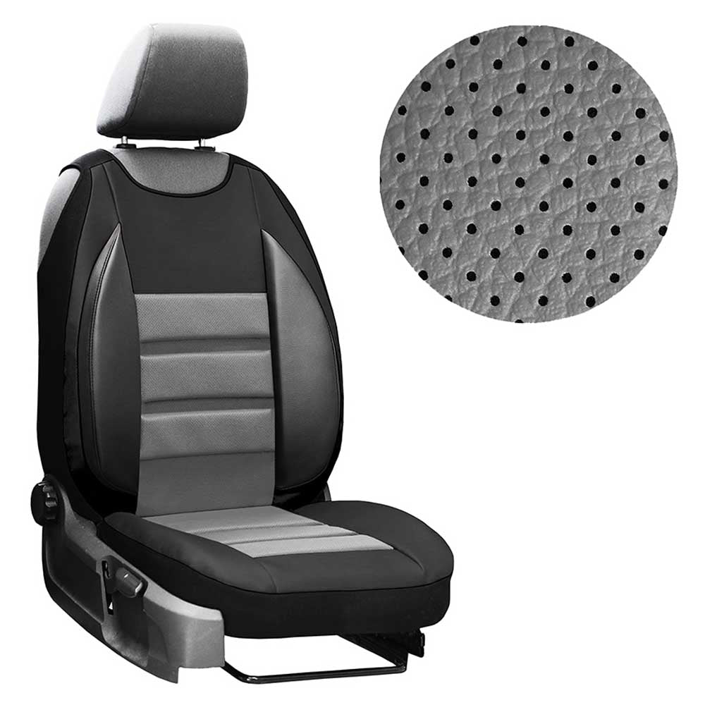Performance Ergonomic univerzális üléshuzat vezetői üléshez szürke színben, perforált ökológiai bőrből