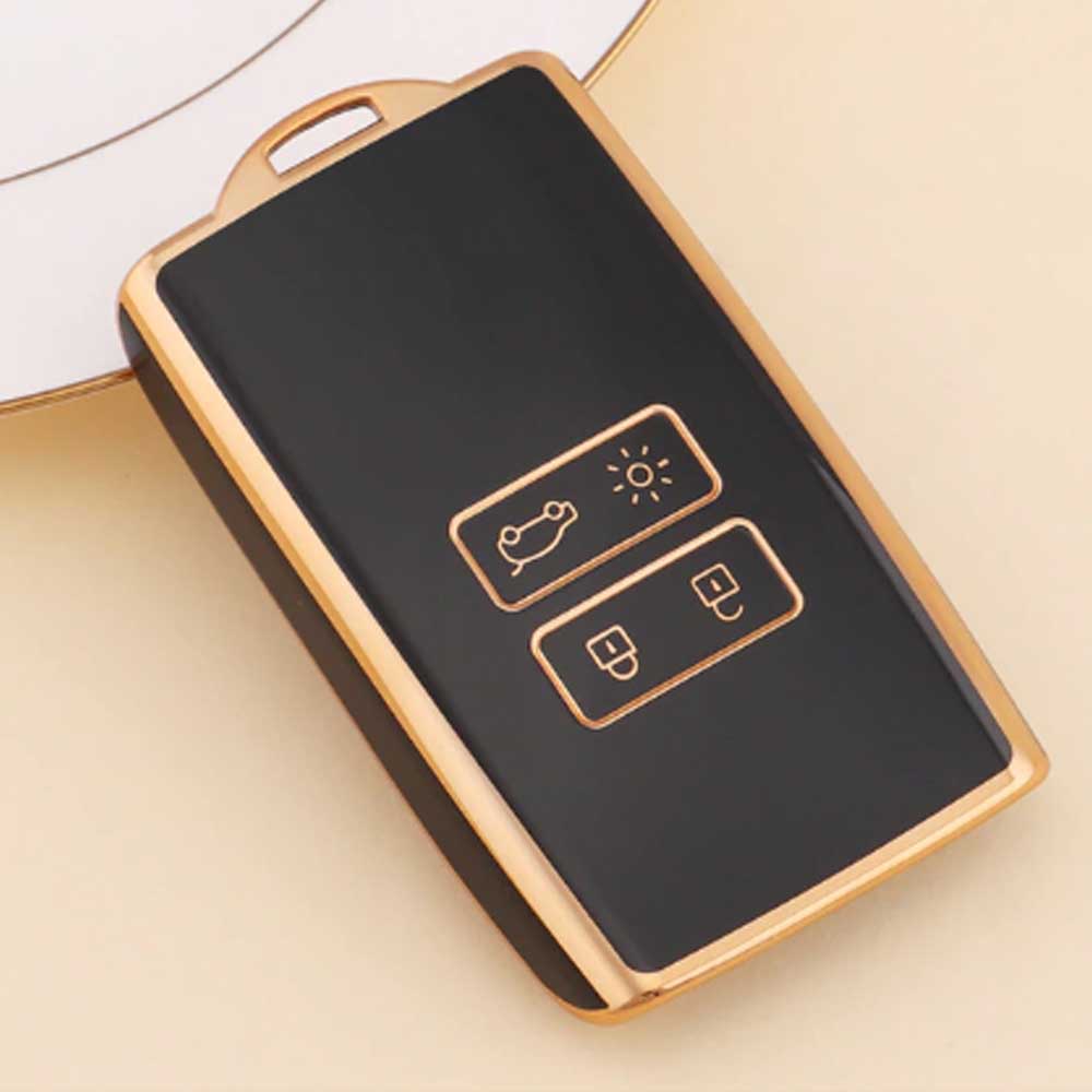 Renault 4 gombos TPU kulcstok - Fekete