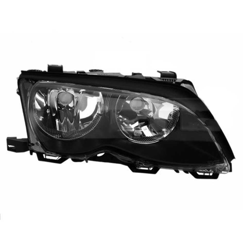 BMW E46 jobb első fényszóró fekete 1998-2005