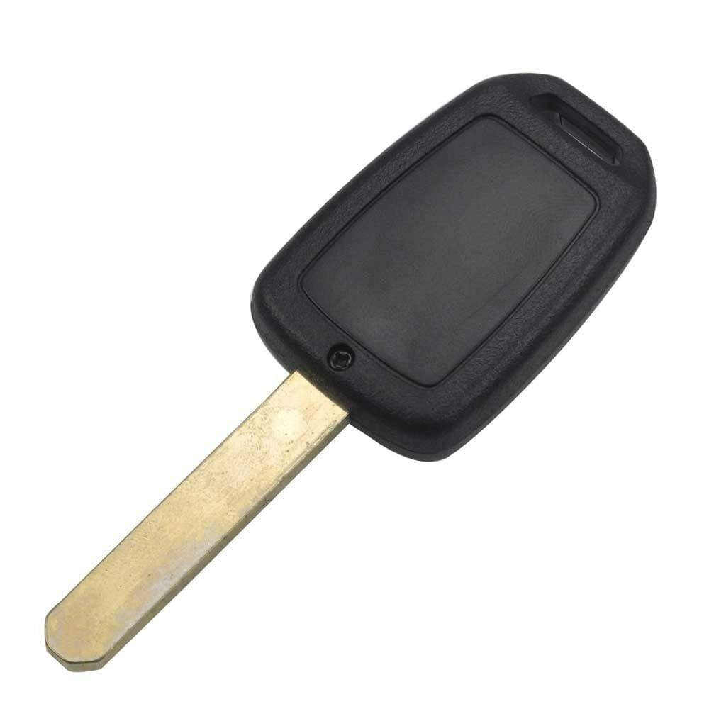 Fekete színű, 2 gombos Honda kulcs, kulcsház hátulja. Nyers kulcsszárral.