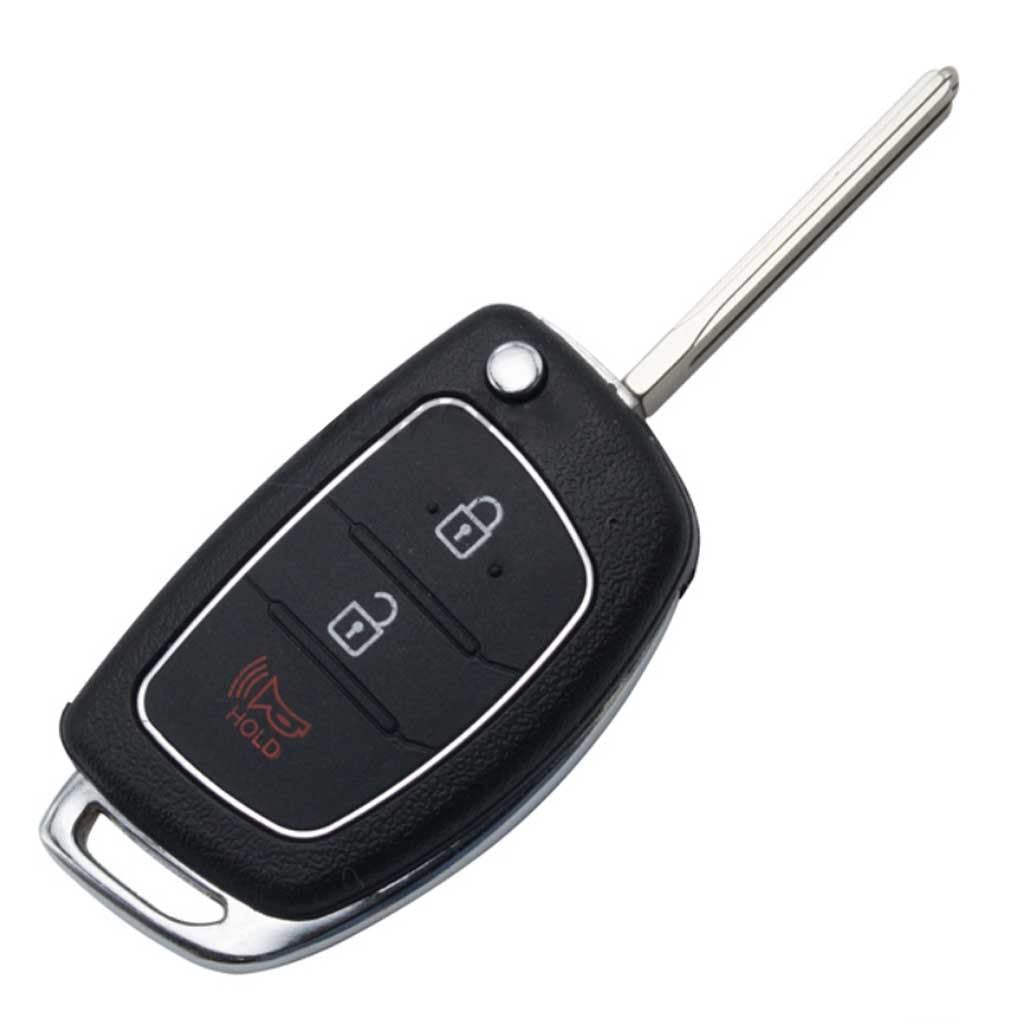Fekete színű, Hyundai 3 gombos kulcs, bicskakulcs.