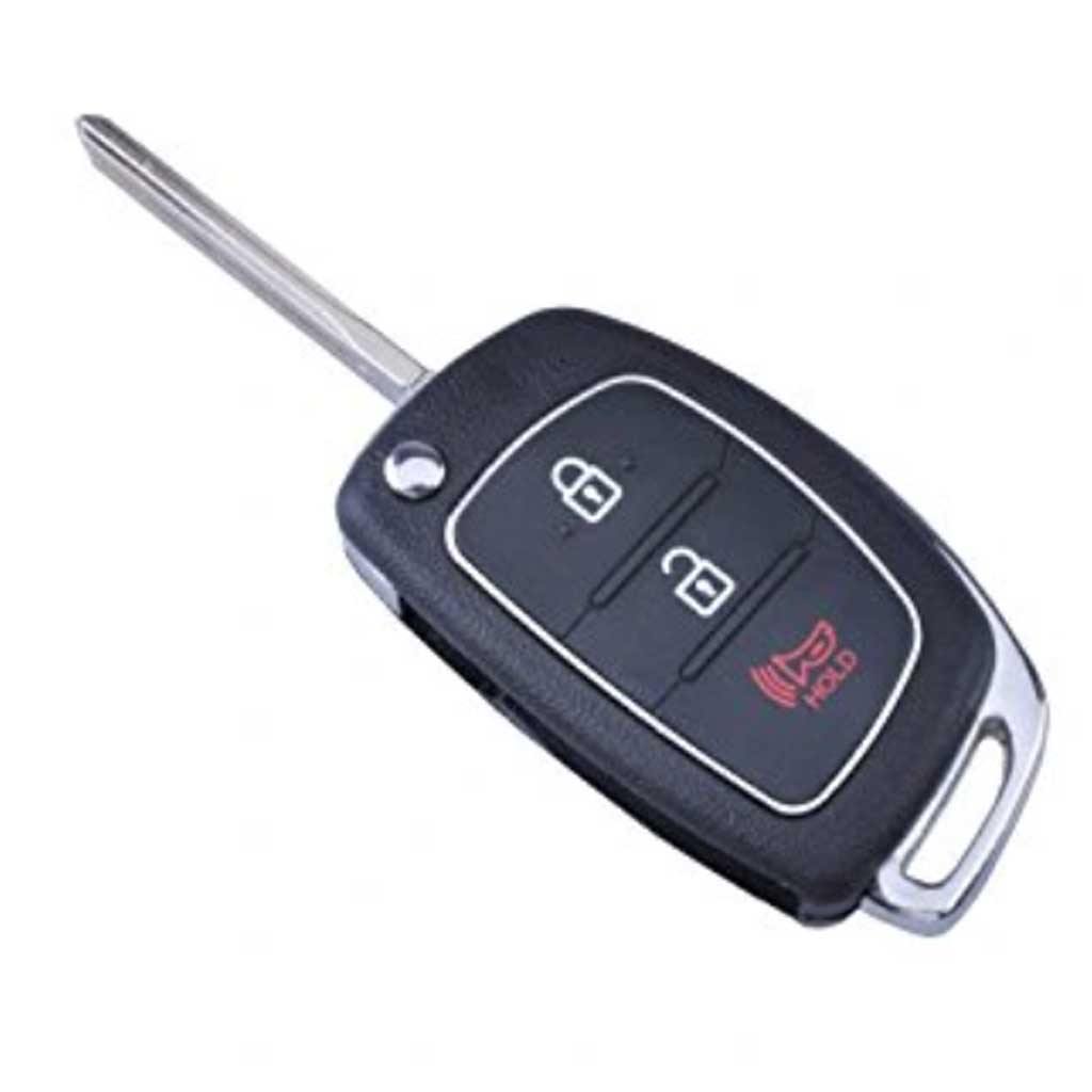 Fekete színű, Hyundai 3 gombos kulcs, bicskakulcs.