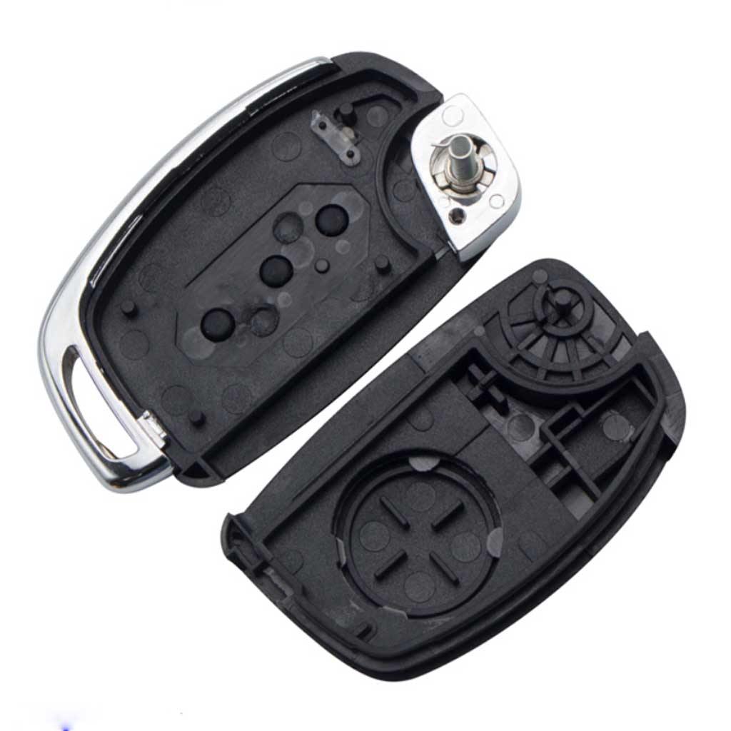 Fekete színű, Kia 3 gombos kulcs, bicskakulcs szétszedve.