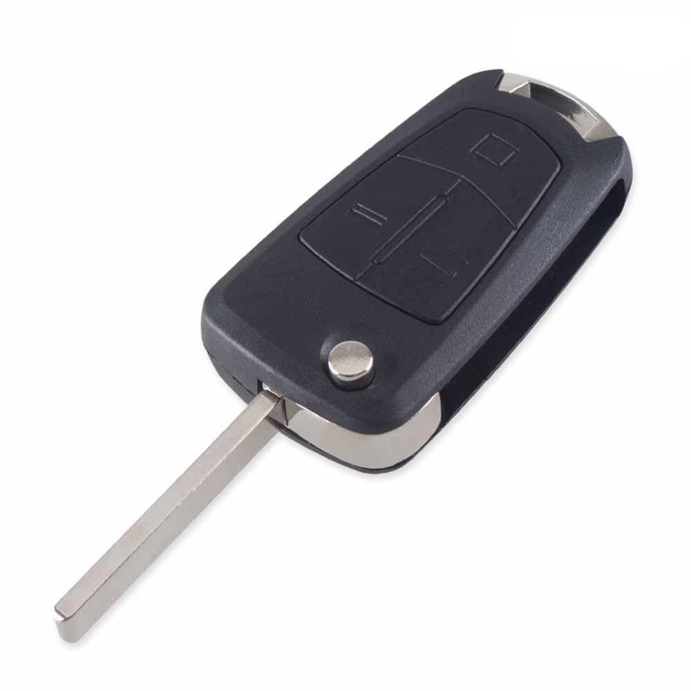 Fekete színű, 3 gombos Opel kulcsház, bicskakulcs.