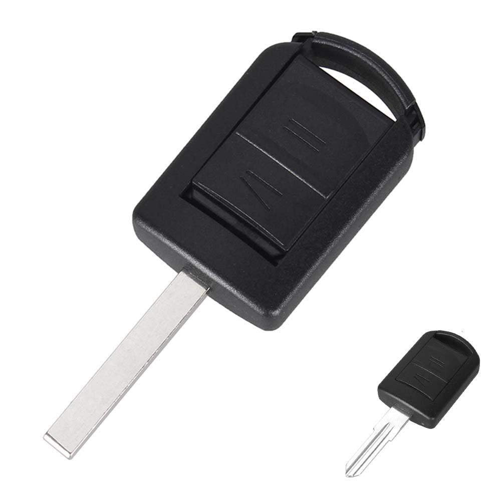 Fekete színű, 2 gombos Opel kulcs.