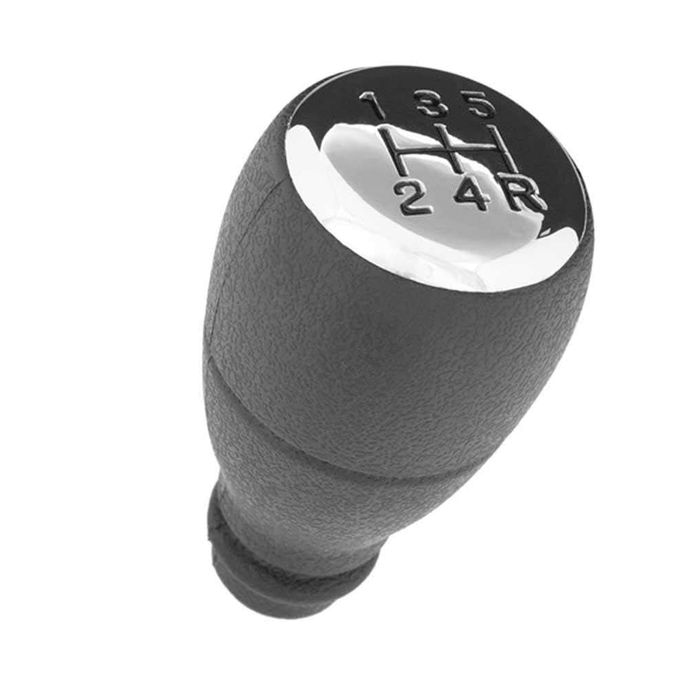 Fekete színű, 5 sebességes Peugeot váltógomb. Krómozott, 5 fokozatos számlappal