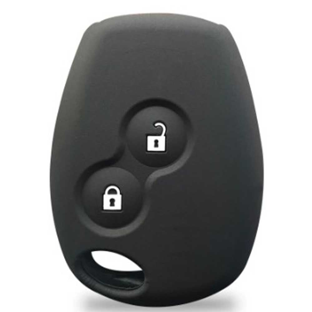 Renault 2 gombos kulcs szilikon tok fekete színben.