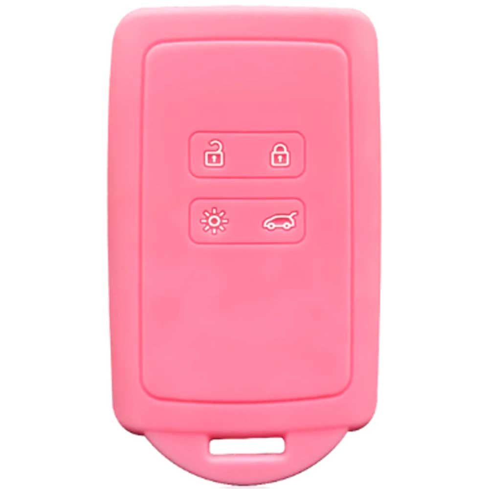 Renault 4 gombos kulcs szilikon tok pink színben