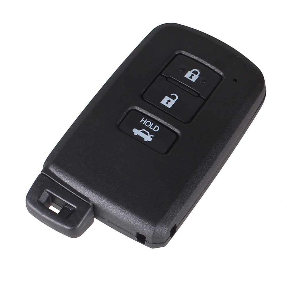 Fekete színű, 3 gombos Toyota kulcs, kulcsház