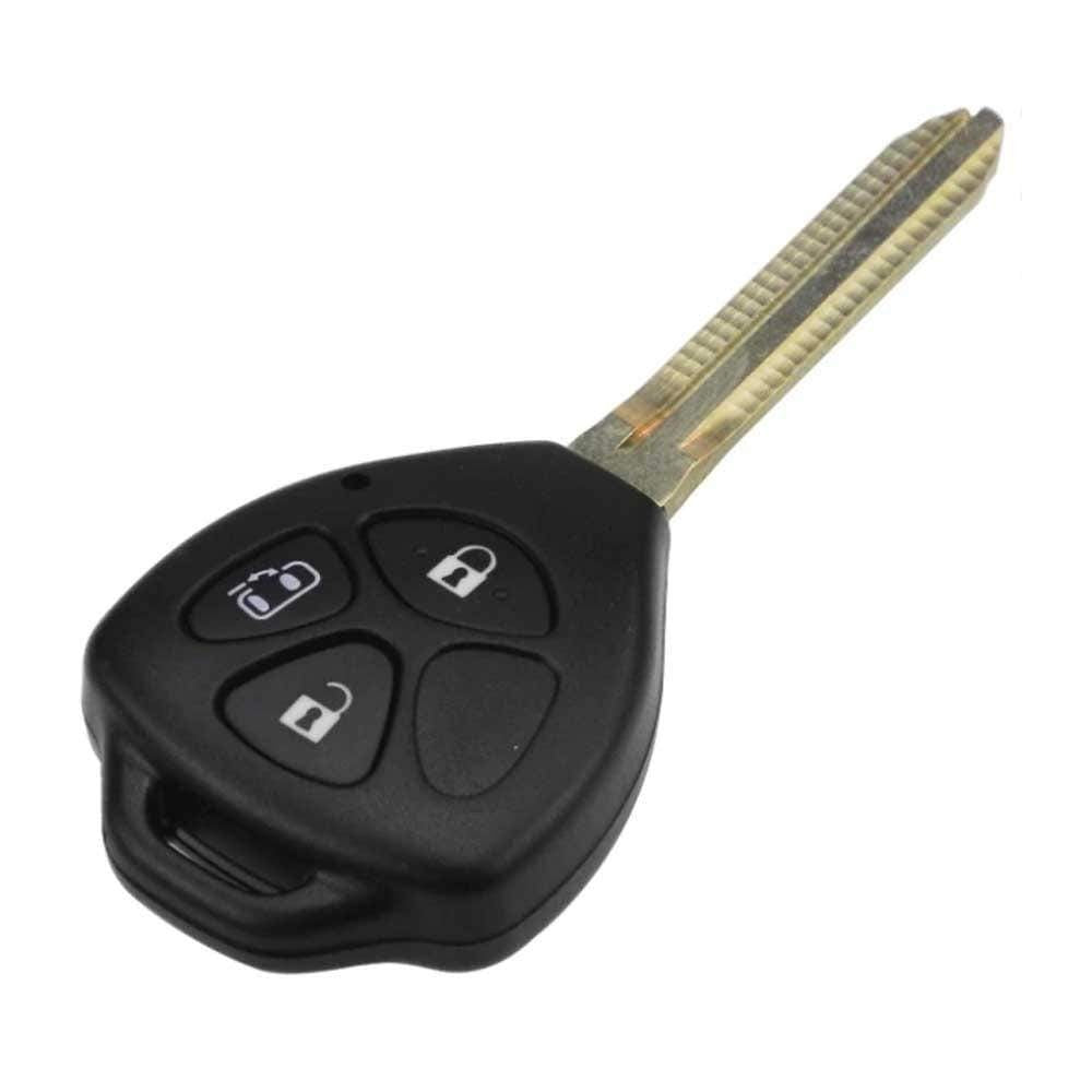 Fekete színű, 3 gombos Toyota kulcs.