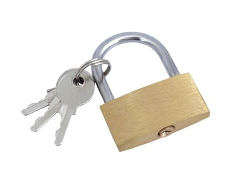 Sárgaréz lakat 3 kulccsal,40 mm