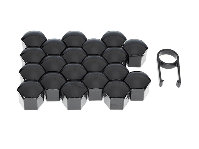 17 mm-es csavarhüvelyek, fekete, 20 db