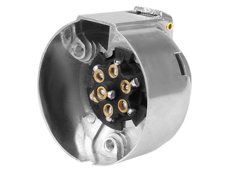 7 PIN es csatlakozóaljzat pótkocsihoz alumínium – kép 3