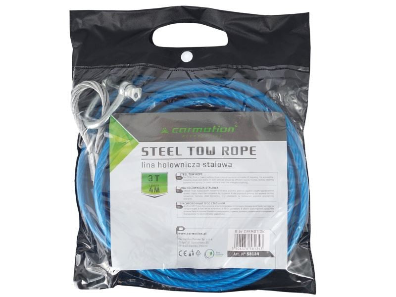 Acél vontatókötél 3T 4m – kép 3