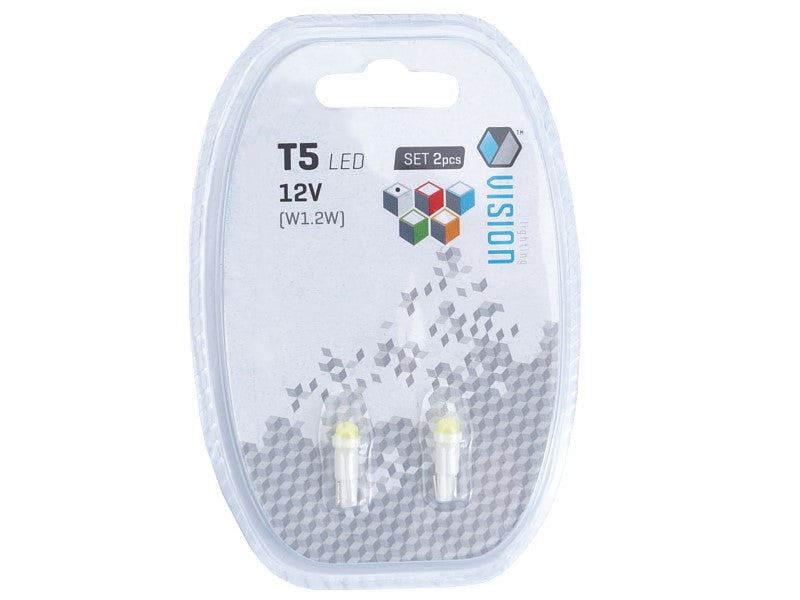 Izzó VISION W12W T5 12V 1x COB LED fehér 2 db – kép 3