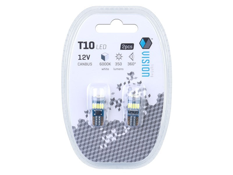 Izzó VISION W5W T10 12V 15x 4014 SMD LED nem poláris CANBUS fehér 2 db – kép 3
