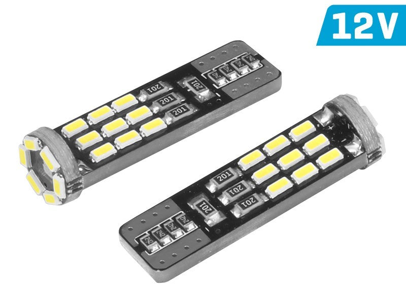 Izzó VISION W5W (T10) 12V 24x 3014 SMD LED, CANBUS, fehér, 2 db