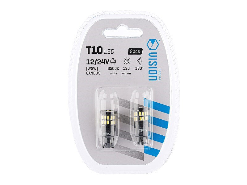 Izzó VISION W5W T10 1224V 36x 4014 SMD LED nem poláris CANBUS fehér 2 db – kép 3