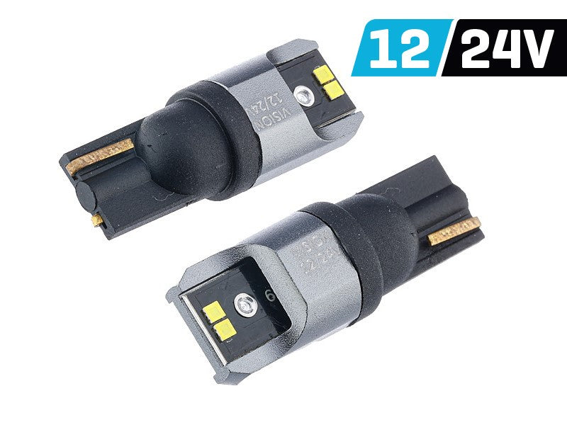 Izzó VISION W5W (T10) 12/24V 4x 1616 SMD LED, CANBUS, fehér, 2 db