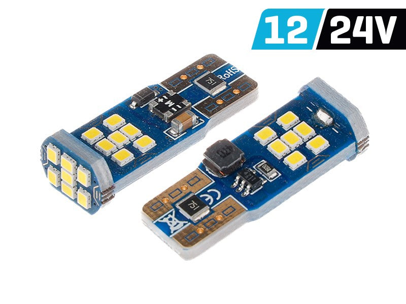 Izzó VISION W5W (T10) 12/24V 21x 2016 SMD LED, nem poláris, CANBUS, fehér, 2 db