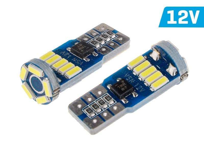 Izzó VISION W5W (T10) 12/24V 15x 4014 SMD LED, nem poláris, CANBUS, fehér, 2 db