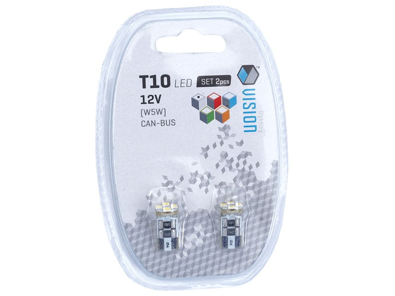 Izzó VISION W5W T10 12V 4x 3528 SMD LED CANBUS fehér 2 db – kép 3