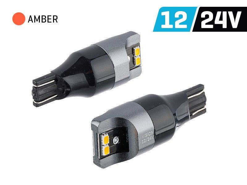 Izzó VISION W16W (T15) 12/24V 4x 3020 SMD LED, nem poláris, CANBUS, narancssárga, 2 db