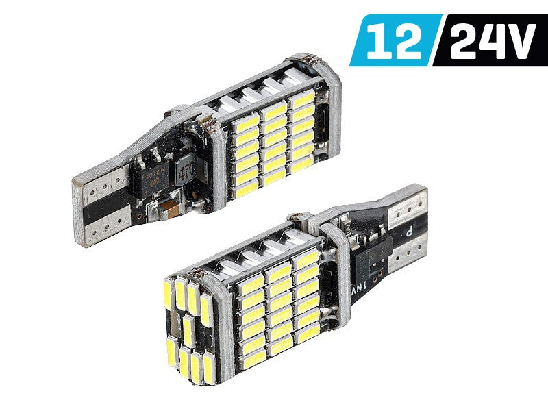 Izzó VISION W16W (T15) 12/24V 45x 4014 SMD LED, nem poláris, CANBUS, fehér, 2 db