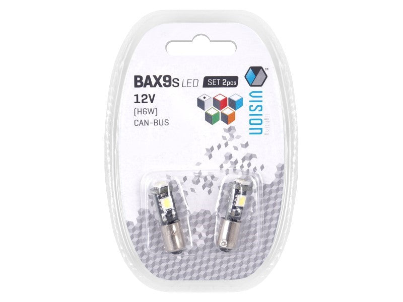 Izzó VISION H6W BAX9s 12V 3x 5050 SMD LED CANBUS fehér 2 db – kép 3