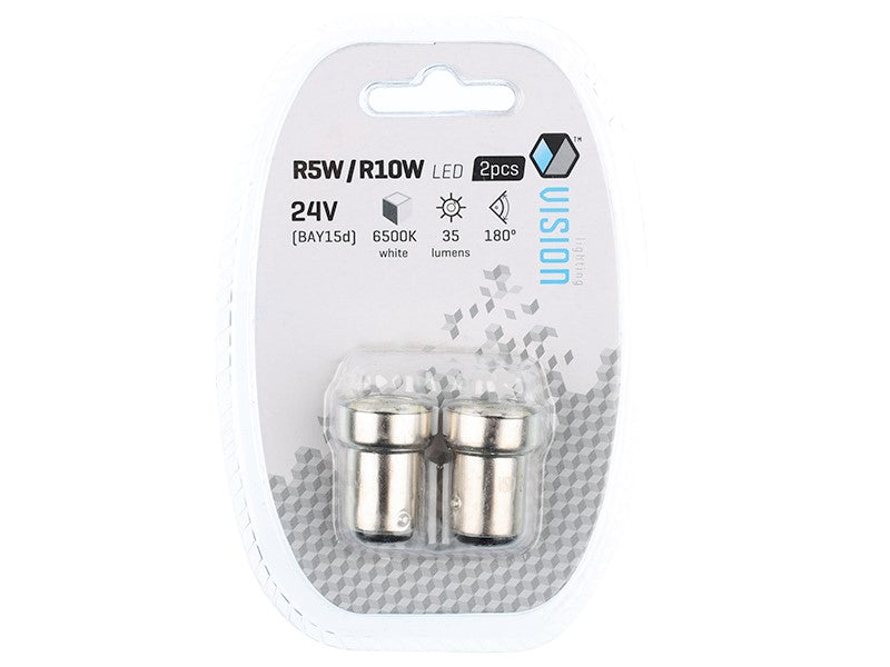 Izzó VISION R5W  R10W BAY15d 12V 5x 5050 SMD LED fehér 2 db – kép 3