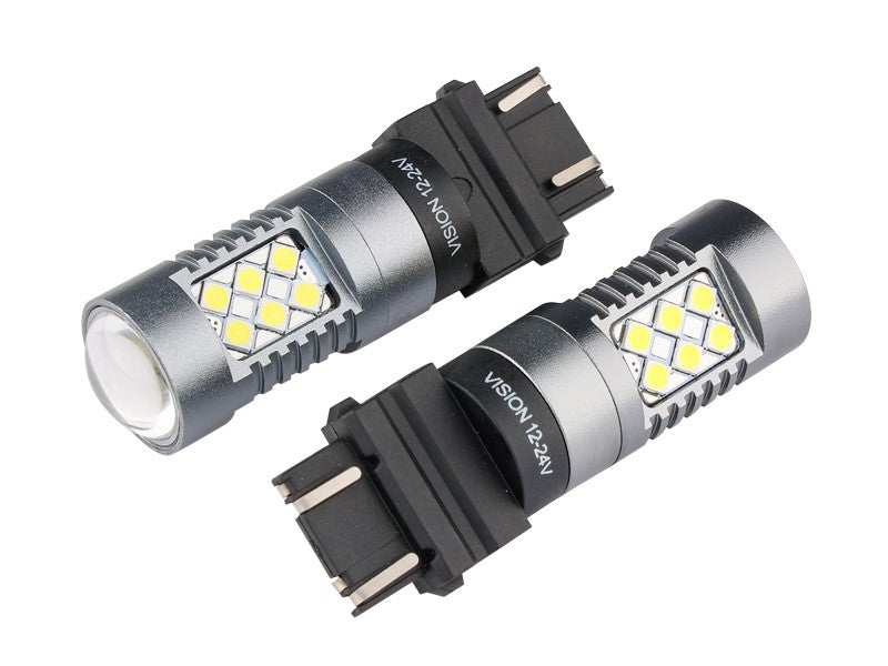 Izzó VISION P27  7W T25 1224V 24x 3030 SMD LED nem poláris CANBUS fehér 2 db – kép 2