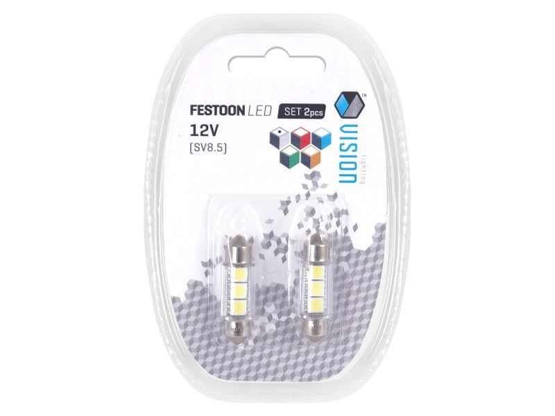 izzó VISION Festoon SV85 36mm 12V 3x 5050 SMD LED fehér 2 db – kép 3