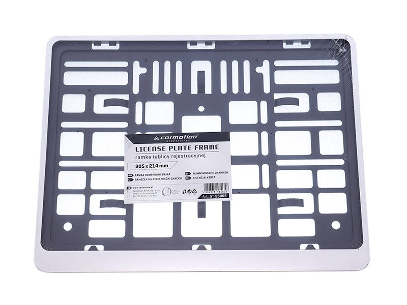 Rendszámtáblakeret 305 x 214 mm kétsoros krómozott – kép 3