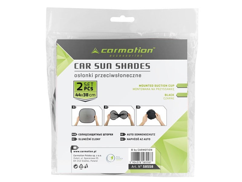 Napellenző 44x38 cm tapadókorongokkal fekete 2 db – kép 2